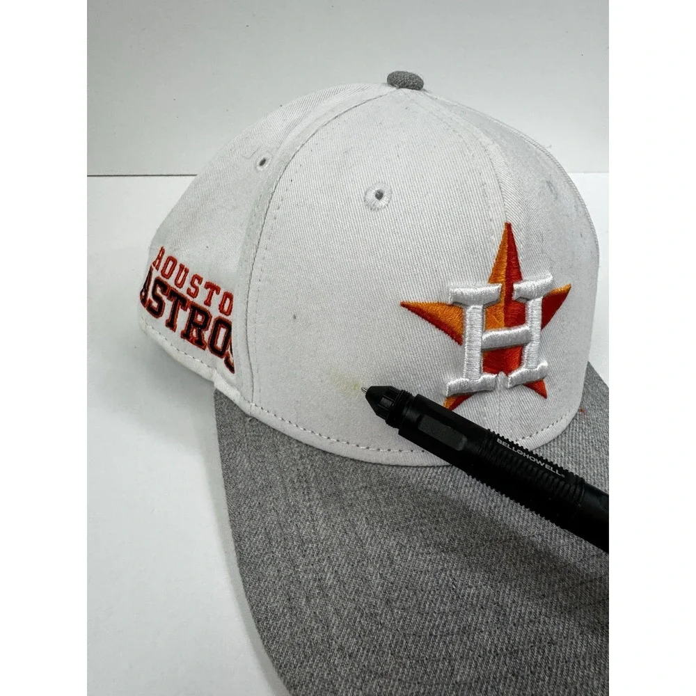New Era Houston Astros 9Fifty Snapback Hat Cap White Adjustable One Size READ